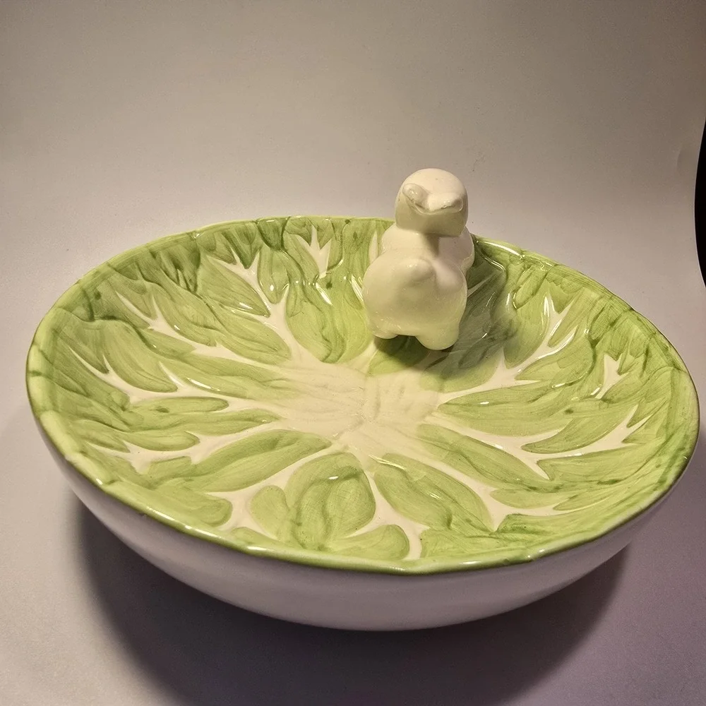 WCL White Bunny Green Lettuce 8 1/2